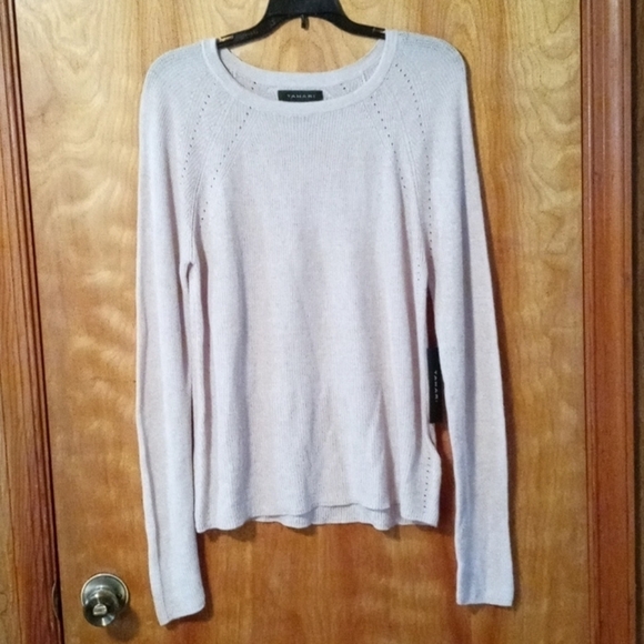 Tahari sweater NWT beige never worn large - Picture 2 of 9